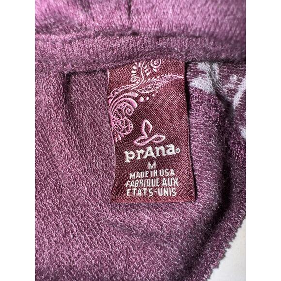 Prana Womens Medium Graceful Wrap Organic Cotton Rich Fuchsia Hoodie Cardigan - Picture 7 of 11